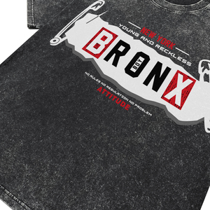 Camisetas de algodón transpirables con estampado de letras y cuello redondo para hombre, estilo urbano, lavado ácido negro, teñido en prenda, manga corta, para venta al por mayor - Product Image 4