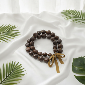 <span class=keywords><strong>Collar</strong></span> <span class=keywords><strong>de</strong></span> Nuez Kukui Hawaiana Natural al por Mayor, Hecho a Mano, con <span class=keywords><strong>Cuentas</strong></span>, para el Verano y Fiestas - Product Image 2