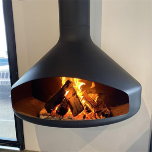 Caminetto Moderno Autoportante Sospeso Personalizzato in Metallo e Legno, Riscaldamento Interno a Legna Rotante <span class=keywords><strong>per</strong></span> Villa - Product Image 6