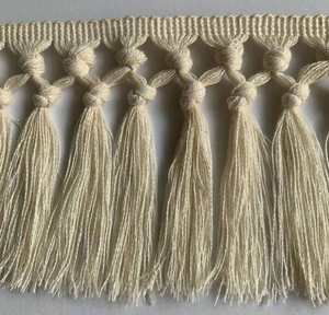 Trắng giá rẻ Bông Máy cắt tỉa Thảm 10cm rìa cho tấm Ga Trải Giường - Product Image 3