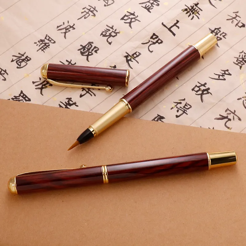 Doğa ahşap bambu kaligrafi dolma Sumi fırça kalem ahşap dolma kalem yazı fırçası hazretleri DIY Logo
