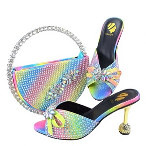 2026 Bridal Shoes and Bag <b>Set</b> for Women Party Wedding Hard-Wearing PU Upper <b>Wedge</b> Heel - Product Image 4