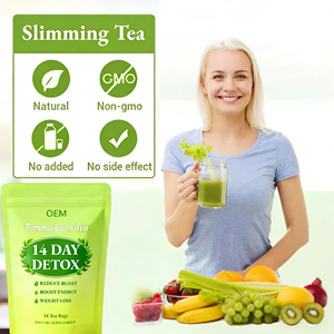 Té OEM para quemar grasa abdominal, desintoxicación de 14 días, mezcla de té verde, cassia, morera y moringa, reduce la hinchazón, aumenta la energía, caja de bolsitas de té para bajar de peso - Product Image 3