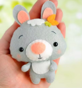 ตุ๊กตาสัตว์ป่าทำจากผ้าสักหลาด กระรอก แรคคูน สุนัขจิ้งจอก สกุนก หมี กวาง หนูแฮมสเตอร์ กระต่าย บีเวอร์ - Product Image 3