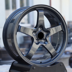 ล้อแม็กซ์ HTOR GT Forged Racing สีเทา Gunmetal ด้าน พร้อมขอบลิปแบบ Machine Lip <span class=keywords><strong>ขอบ</strong></span>ลึก 5 ก้าน วัสดุอัลลอยด์ ขนาด 4X100/5X100/5X114.3 <span class=keywords><strong>ขอบ</strong></span>สูง <span class=keywords><strong>37</strong></span> - Product Image 3