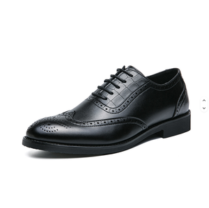Zapatos Negros con Punta en Pico y Cordones, Parte Superior de Tejido, Suela de Goma Antideslizante, Entresuela de EVA para Todas las Temporadas - Product Image 1