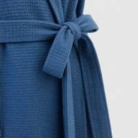 Peignoir d'hôtel en coton pur pour femme, col kimono, long et confortable, avec logo brodé personnalisé, vente en gros directe usine