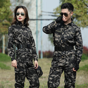 Siyah kamuflaj üniforma Set siyah şahin özel kuvvetler taktik üniforma ünitesi eğitim üniforma - Product Image 3