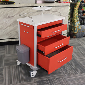 Hospitals Customizable Emergency <strong>Trolley</strong> High-quality Cold-rolled Steel Emergency <strong>Trolley</strong> - Product Image 3