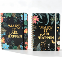 Carnet à spirales personnalisé A5 avec couverture rigide, journal, agenda, carnet de notes pour cadeau d'entreprise, promotionnel, vente en gros