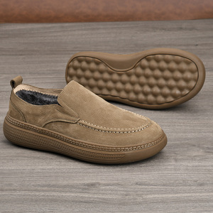 Chaussures rétro pour hommes en cuir de vache, bout rond, à lacets, respirantes, semelle extérieure en caoutchouc, semelle intermédiaire en EVA, toutes saisons, chaussures robustes - Product Image 3