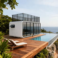 Mini-maison préfabriquée économique et populaire, type Apple Cabin, structure en acier léger, construction rapide, portable, conteneur de bureau 20 pieds 40 pieds