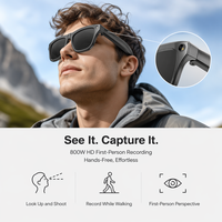 Gafas Inteligentes con IA, Control por Voz Inalámbrico, Botón de Encendido, Cámara de 100MP y 8MP, Captura de Fotos y Vídeos, Traducción en Tiempo Real