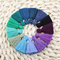 Pompons en coton de 3 cm en gros pour vêtements, mini-franges décoratives pour chemisiers, rideaux et textiles de maison