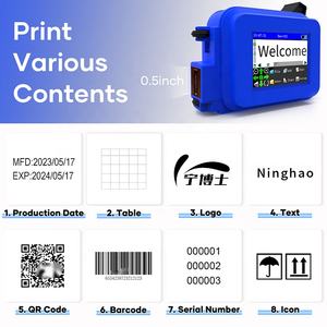 Máquina de impresora de inyección de tinta portátil, tamaño de impresión de 12,7mm, resolución de 600 ppp para impresión de tubos, bolsas de Caja de pistola con texto de logotipo de número de Fecha - Product Image 6