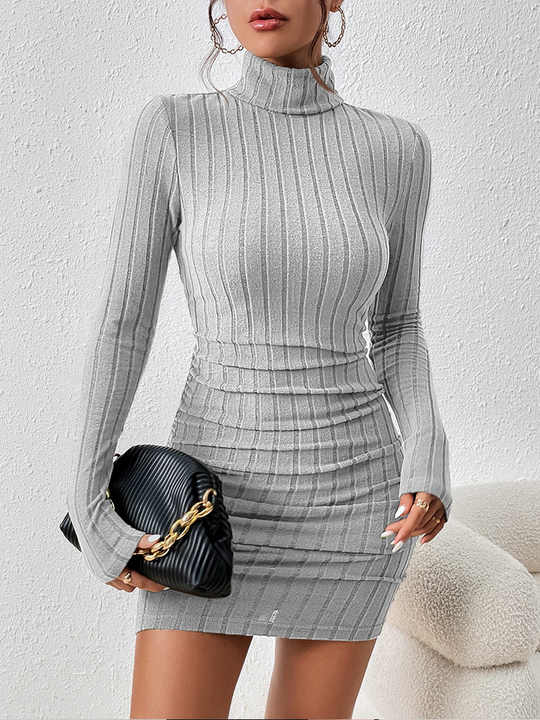 Fashionable slim skinny hip wrap dresses