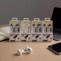 10 écouteurs intra-auriculaires filaires Type-C avec transducteur dynamique en plastique et câble, sans réduction de bruit
