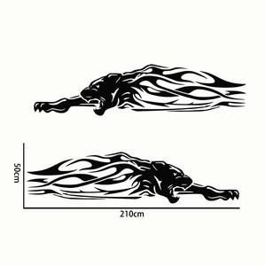 Autocollant latéral de <span class=keywords><strong>voiture</strong></span> en PVC auto-adhésif, imperméable et écologique, motif Flame Panther, design personnalisé pour voitures, camions et pick-up - Product Image 6