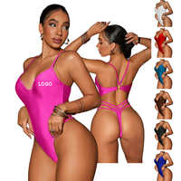 2026 Nieuwe Aanwinst Zomer Merkbadkleding voor Sexy Vrouwen Hoge Taille Bikini Ruguitsnijding Eén Delige Strandkleding Zwemkleding