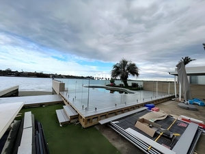 Pemasok pabrik membangun keselamatan pagar balkon pagar kolam pagar tangga Hotel Villa kaca laminasi bersertifikat ISO - Product Image 5