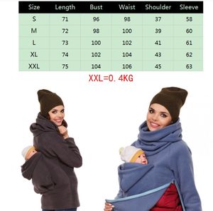 Europe and the United States Fashion <strong>Maternity</strong> <strong>Wear</strong> Multi-functional Kangaroo Hoodie Coat Baby <strong>Wear</strong> Coat - Product Image 6