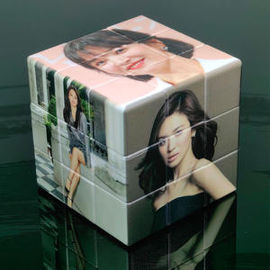 MeiLong 3x3x3 Cubo de velocidad mágico profesional Rompecabezas Impresión UV Canción Hye-kyo Diseño Mini PC Material Suave Juguete educativo para niños - Product Image 6