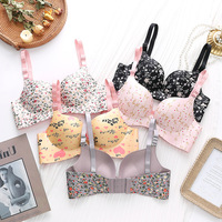 Soutien-gorge push-up sans armatures en dentelle tricotée, une pièce, fin, respirant, à dos en U, pour femme, confortable et coloré