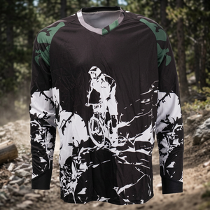 เสื้อจักรยานแขนยาวสำหรับผู้หญิง พิมพ์ลายแบบซับลิเมชั่น แห้งเร็ว ผลิตจากโพลีเอสเตอร์ เหมาะสำหรับทุกฤดู สำหรับปั่นจักรยานเสือภูเขา - Product Image 3