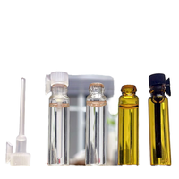 Flacon pulvérisateur portable en verre de haute qualité pour huiles essentielles, réutilisable, transparent, 1/2/3/5/10 ml, 100 pièces