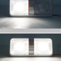 Nouvelles lampes de plafond intérieures en plastique pour camping-car marin 12-24V blanches 48 LED, luminaire de plafond pour caravane, double dôme en ABS