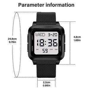 Men's Sport Digital <b>Watch</b> Hot in Russia Market Fashionable LED Display Electronic Wrist <b>Watch</b> Cheaper Plastic Band - Product Image 6