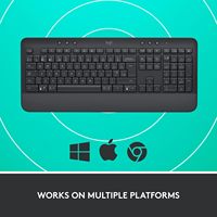 Clavier sans fil pleine grandeur Logitech Signature K650 Comfort avec repose-poignet BLE Bluetooth ou récepteur USB Logi Bolt