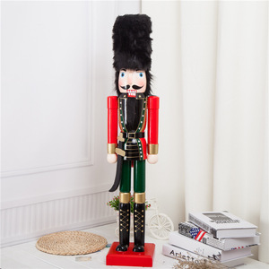 Artisanat en bois, casse-noisette soldat de 90 cm de haut, décorations de Noël, casse-noisette en bois pour la décoration de Noël - Product Image 3
