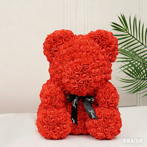Orsacchiotto di Rose 2026 all'Ingrosso, 25cm e 35cm, Orso di Fiori Artificiali, Miglior Regalo per San Valentino per la Fidanzata - Product Image 4