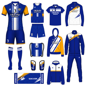 Jersey Sepak Bola Besar yang Dapat Dikustomisasi OEM dalam Set, Pakaian Olahraga yang Stylish dan Tahan Lama - Product Image 1