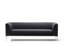 Sofá de Oficina de Tres Plazas Alias, Diseño Moderno, Uso Comercial, Cómodo, Cojín de Asiento Extraíble, Tapizado en Tela y Cuero - Product Image 2