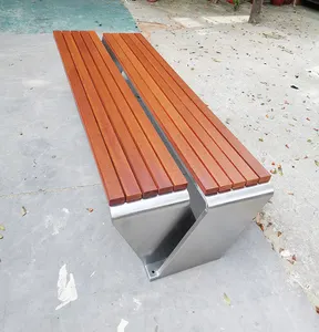 Factory Custom Outdoor Benches Furniture Steel Bench Garden Seating For 2-3seater