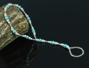 थोक फैशन गहने मोती नंगे पांव सैंडल लोचदार पायल के साथ पैर की अंगुली की अंगूठी - Product Image 5