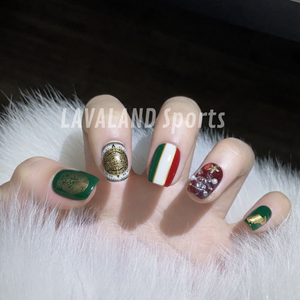Uñas Postizas Personalizables al por Mayor 2026 para Fanáticos del Fútbol Soccer, con Colores de la Bandera de EE. UU., Canadá, México y <span class=keywords><strong>Brasil</strong></span>, Cortas y Cuadradas - Product Image 6