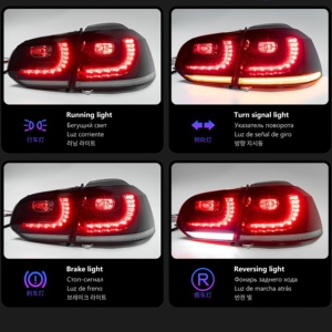 Ensemble de feux arrière ZhenAo Perfect Fit pour VW <span class=keywords><strong>Golf</strong></span> 6 <span class=keywords><strong>GTI</strong></span> modifié 2009-2012 avec feux de direction dynamiques à LED 55W - Product Image 3