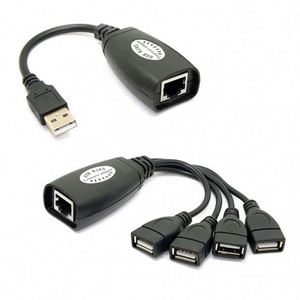 USB bàn phím chuột trên RJ45 CAT5e CAT6 ban phát triển 4-Port Hub mở rộng bộ chuyển đổi - Product Image 4