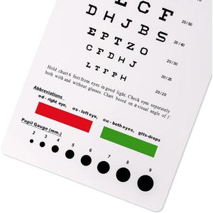 Tabla optométrica Tamaño de bolsillo Herramienta de medición de agudeza visual de <span class=keywords><strong>6</strong></span> pies con regla y medidor de pupila para médicos Estudiantes Familias - Product Image 6