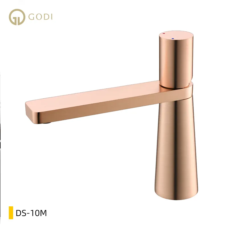 GODI आधुनिक डिजाइन बाथरूम faucets सोने वॉश बेसिन मिक्सर काउंटर शीर्ष faucets नल