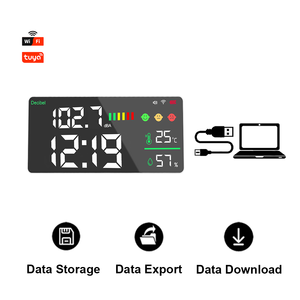 Tuya Wifi Decibel metro con umidità di temperatura Smart grande Display rumore a LED Decibel metro montato a parete DB fonometro - Product Image 1