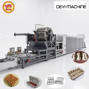 Ligne de production de barquettes à œufs, machine de moulage de pâte à papier, machine d'emballage de cartons avec cœur PLC, machine de fabrication de caisses à œufs haute vitesse 6000 pièces/heure - Product Image 1