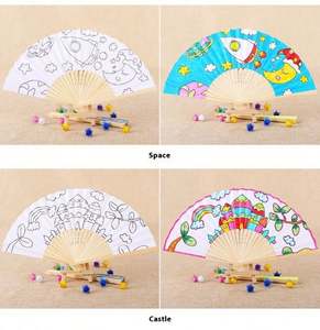 Abanico Plegable de Bambú con Imitación de Seda Negra, Diseño Elegante con Pintura Artística Folclórica, para Festivales, Bodas, Fiestas y Regalos Empresariales - Product Image 5