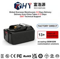 RHY 10Ah/8Ah/6Ah Paket Baterai Lithium Ion Pengganti untuk MK 18V 21700 LXT BL1850 BL1840 BL1810 BL1880 dengan BMS