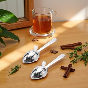 Infusor de Té de Acero Inoxidable para Té Suelto, Caja Infusora de Metal Plateado, Cuchara Coladora de Té de Acero Inoxidable - Product Image 3
