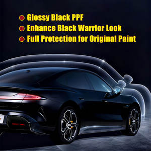 Film de protection de voiture en TPU PPF noir mat brillant, vinyle noir satiné pour voiture, film teinté noir piano pour changement de couleur de carrosserie complète - Product Image 5