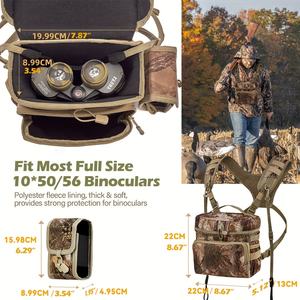 Harnais de poitrine pour jumelles avec pochette pour télémètre, harnais pour jumelles avec housse de pluie pour la chasse - Product Image 2